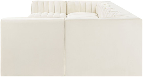 Rummi - Velvet Performance Fabric Upholstered 8 Piece Modular Sectional (With 2 Corner Chairs)