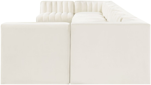 Rummi - Armless Velvet Performance Fabric Upholstered 9 Piece Modular Sectional