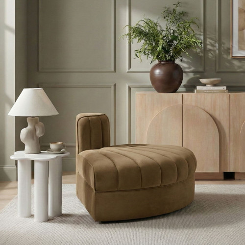 Rummi - Velvet Performance Fabric Upholstered Modular Chair