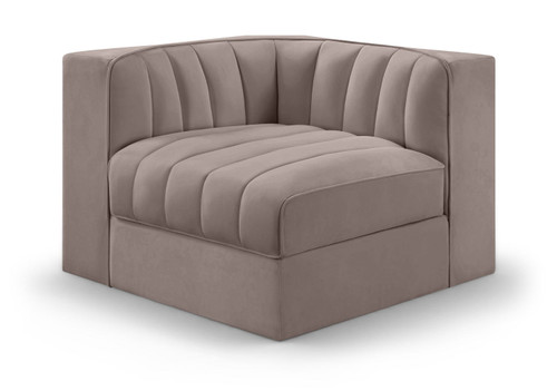 Rummi - Velvet Performance Fabric Upholstered Modular Corner Chair