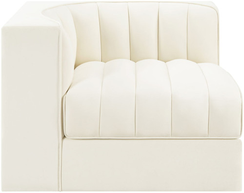 Rummi - Velvet Performance Fabric Upholstered Modular Corner Chair