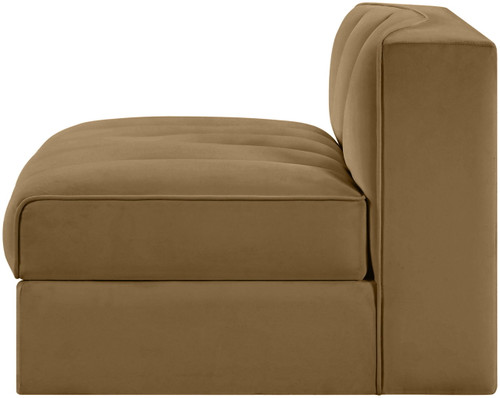 Rummi - Velvet Performance Fabric Upholstered Modular Armless Chair
