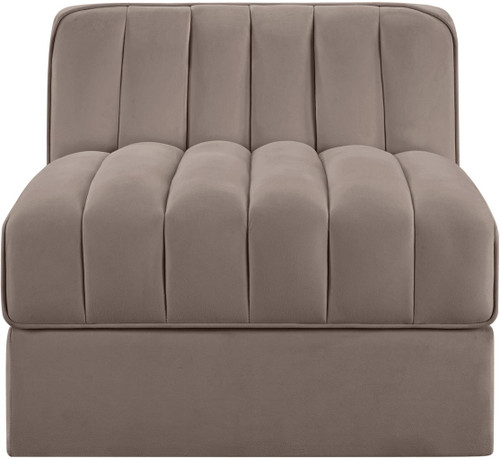Rummi - Velvet Performance Fabric Upholstered Modular Armless Chair