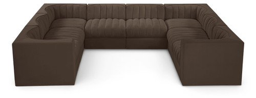 Rummi - Velvet Performance Fabric Upholstered Modular Sectional