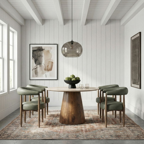 Sable - Vegan Leather Upholstered Dining Chair (Set of 2) - Brown Base