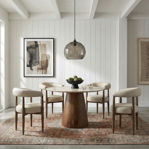 Sable - Vegan Leather Upholstered Dining Chair (Set of 2) - Brown Base