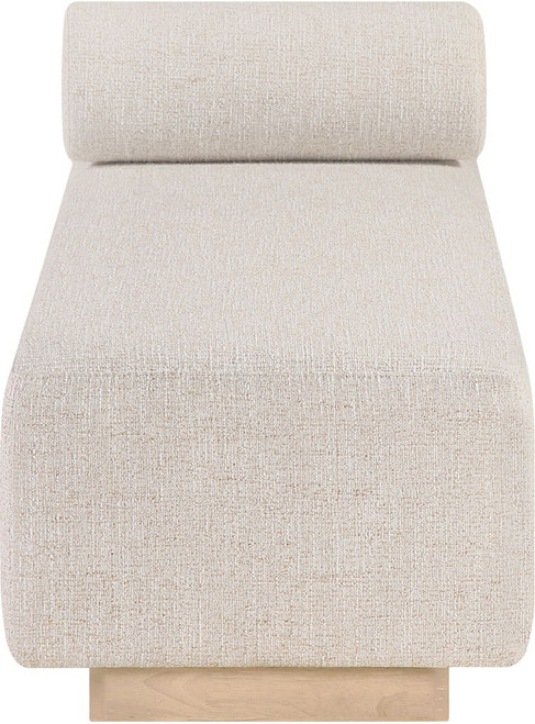 Zephyr - Linen Textured Fabric Upholstered Chaise - Painted Natural Base