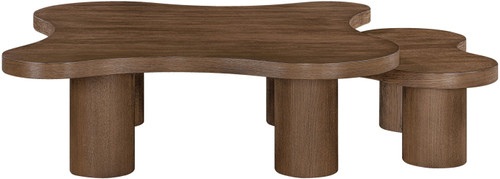 Cove - Oak Veneer And Solid Wood 2 Piece Coffee Table