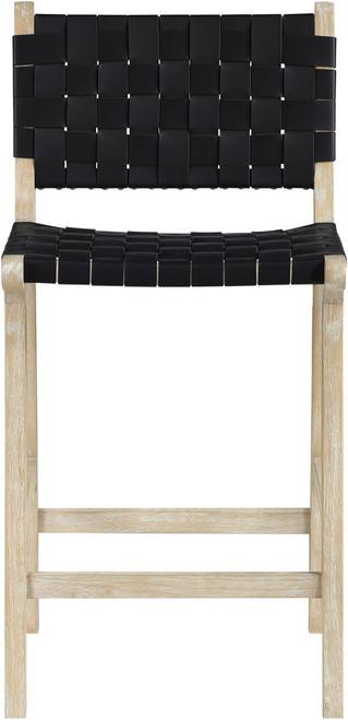 Entwine - Vegan Leather Upholstered Counter Stool - Painted Natural