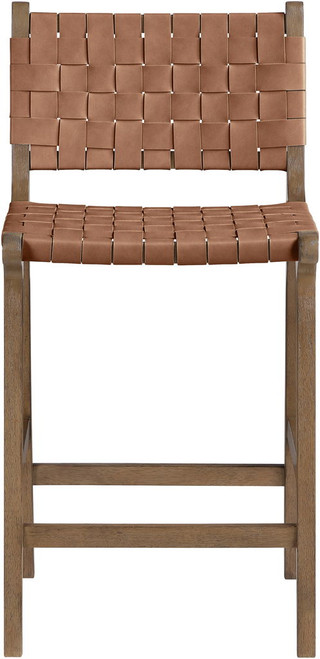 Entwine - Vegan Leather Upholstered Counter Stool - Painted Brown
