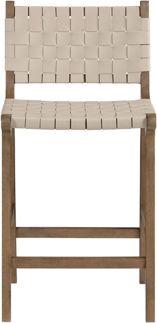 Entwine - Vegan Leather Upholstered Counter Stool - Painted Brown