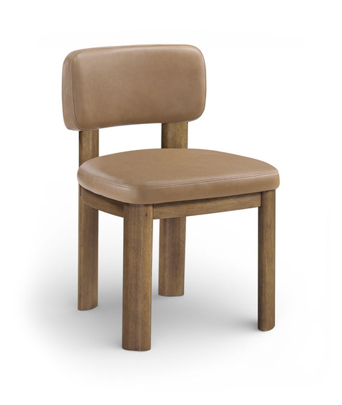 Paloma - Vegan Leather Upholstered Dining Chair (Set of 2) - Brown Frame