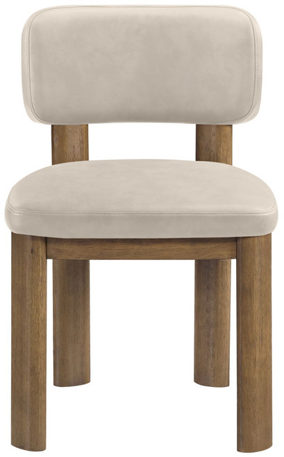 Paloma - Vegan Leather Upholstered Dining Chair (Set of 2) - Brown Frame