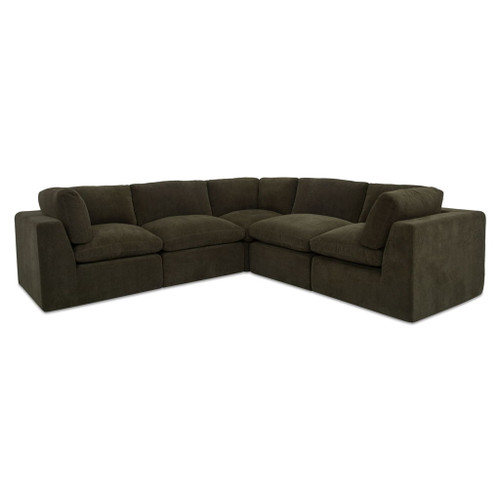 Cates - Classic L Modular Sectional - Dark Green