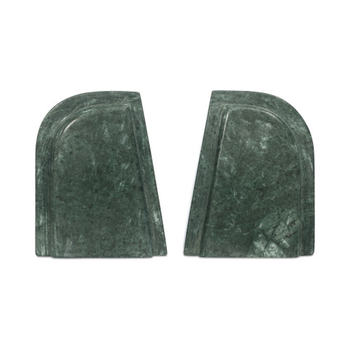 Zane - Marble Bookends (Set of 2) - Green