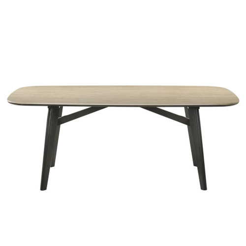Lark - Dining Table - Travertine / Black