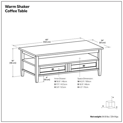 Warm Shaker - Coffee Table