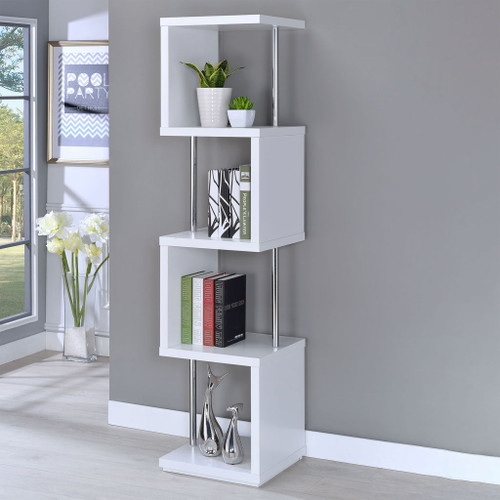 4 Tier Bookcase With Accents
