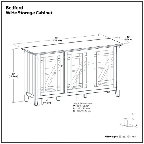 Bedford - Storage Cabinet With Adjustable Shelves - Brown