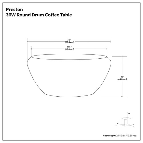 Preston - Coffee Table - Antique Gold