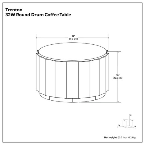 Trenton - Coffee Table - Walnut Brown