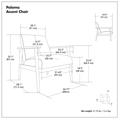 Paloma - Accent Chair - Brown