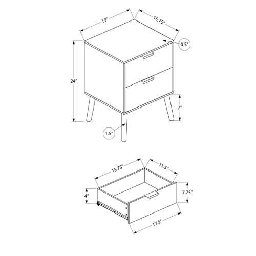 Modern Accent Table With Storage Drawers