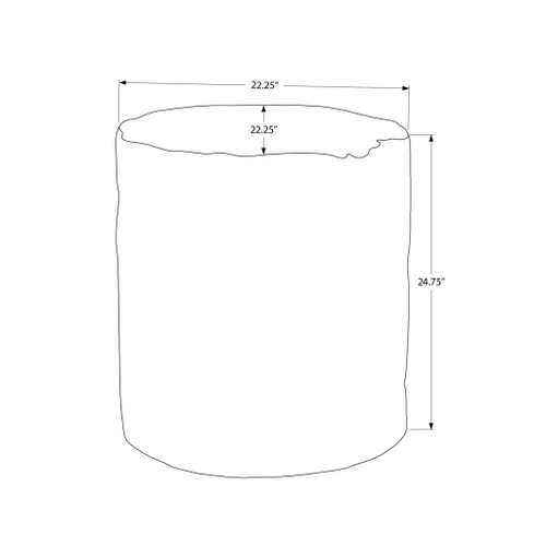 Contemporary Round Accent Table, Indoor / Outdoor