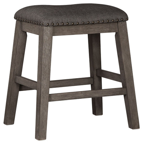 Caitbrook - Upholstered Stool (Set of 2) - Gray