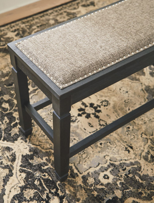 Tyler Creek - DBL Counter UPH Bench  - Antique Black