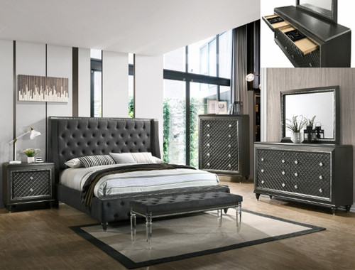 Giovani Bedroom Set in Gray B7900 By Crown Mark