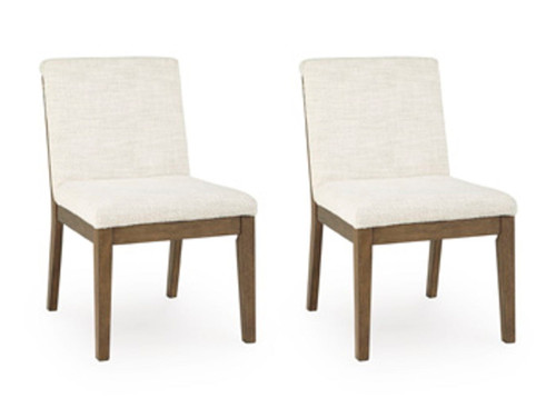 Marxmore - Dining Upholstered Side Chair (Set of 2) - Beige / Brown
