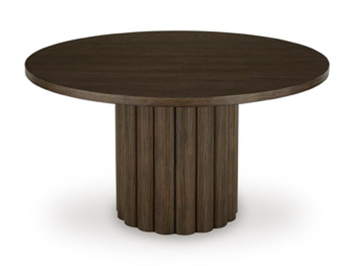 Radkin - Round Dining Room Table - Burnished Brown