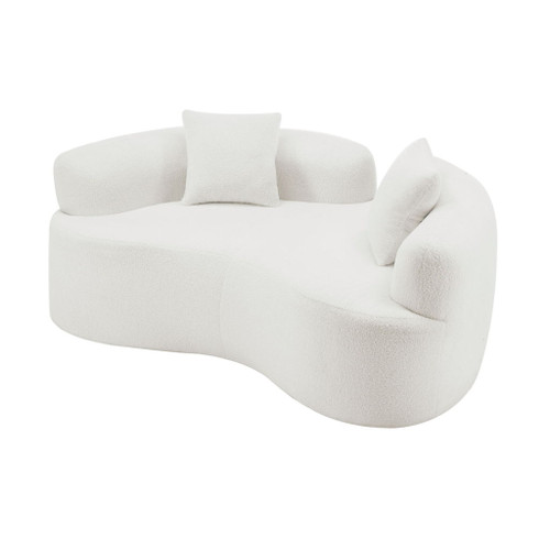 Modern Curved Loveseat