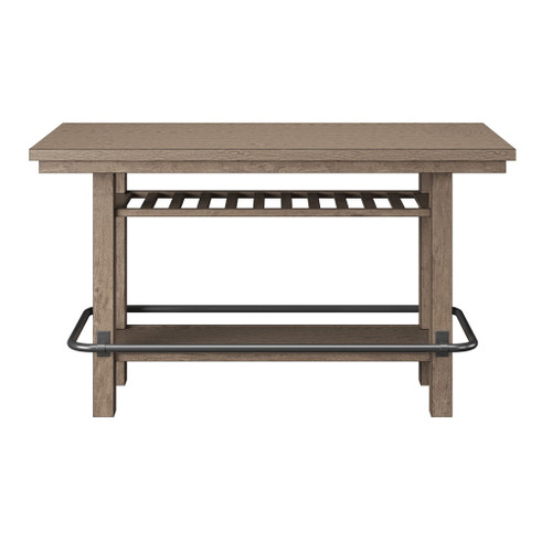 Bar Height Storage Table With Construction - Brown