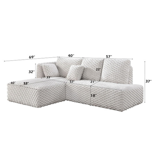Manya - Sectional Sofa - Ivory