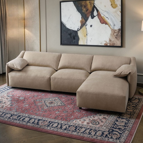 Veata - Sectional Sofa - Light Brown