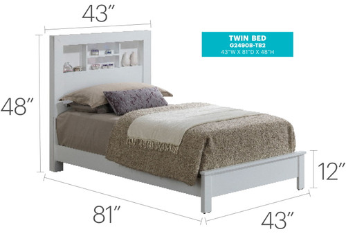 Bed With Transitional Design Stylish