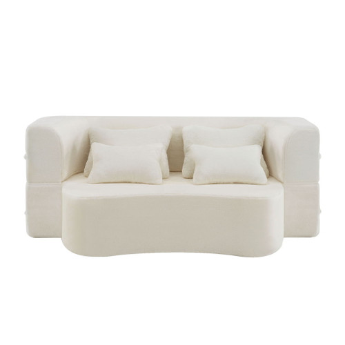 Modern Floor Sofa With 4 Pillows