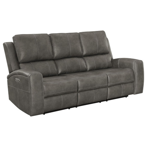 Brickston 2-piece Triple Power Reclining Sofa Set Charcoal