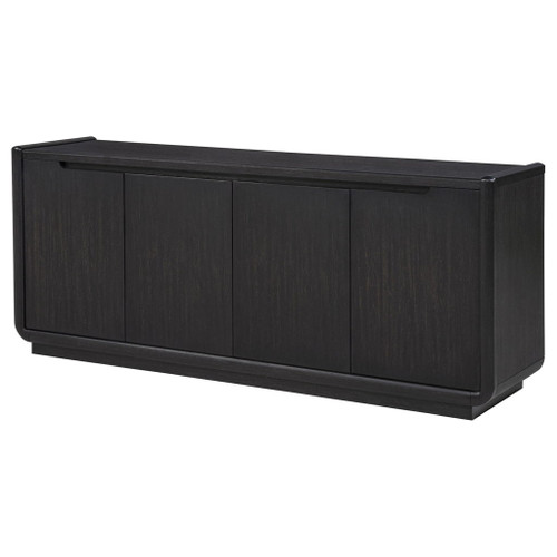 Leandro 72-inch 4-door TV Stand Media Console Burnished Black