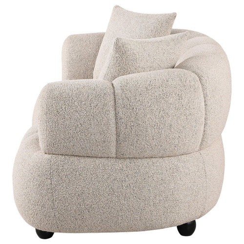 Whitney Contemporary Channel Tufted Boucle Upholstered Loveseat