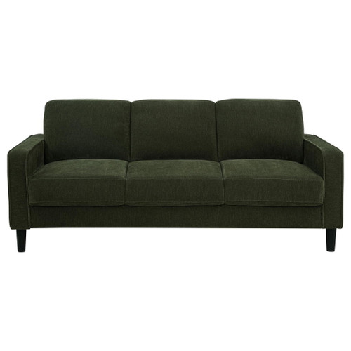 Ruth 2-piece Fabric Upholstered Track Arm Sofa Matcha Green