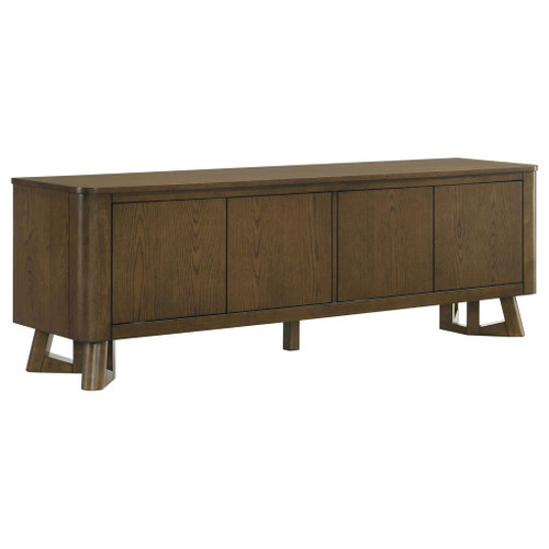 Trotter 71-inch 4-Door Wood TV Stand Media Console Brown