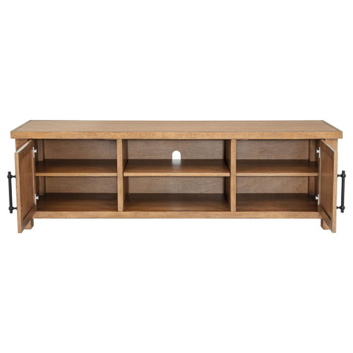 Beasley 2-Door 71-Inch Wood TV Stand Media Console Golden Oak