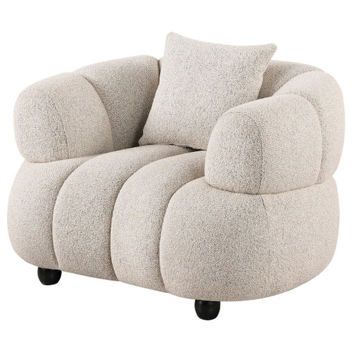 Whitney Contemporary Channel Tufted Boucle Upholstered Accent Chair