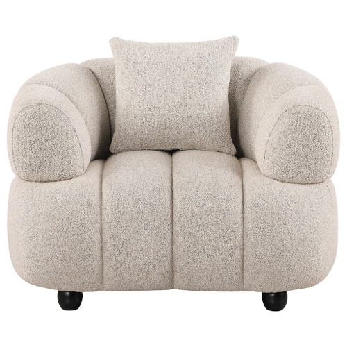 Whitney Contemporary Channel Tufted Boucle Upholstered Accent Chair