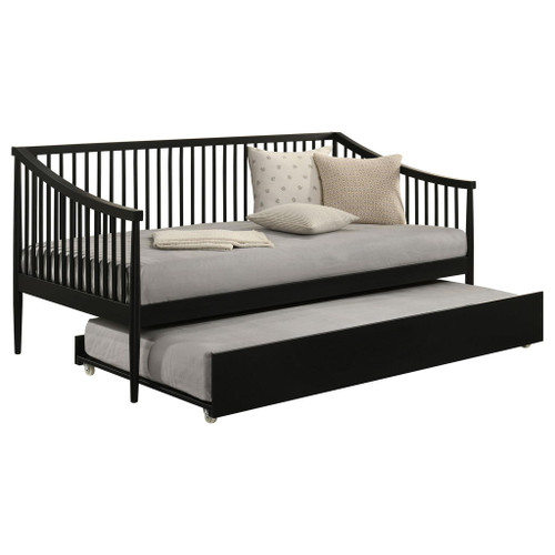 Delgado Windsor Twin Wood Daybed with Trundle Black