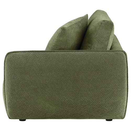 Elysia Chenille Upholstered Modular RAF Chair Green