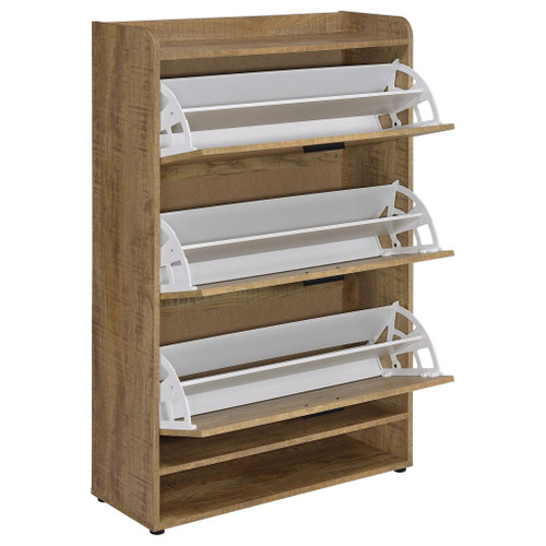 Denia 3-tier Engineered Wood Shoe Storage Cabinet Mango